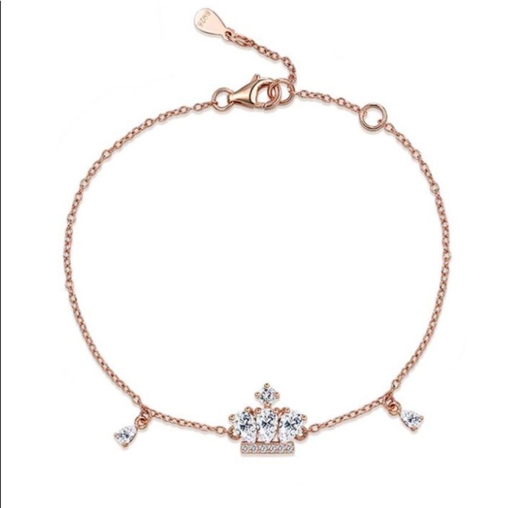 18K Rose Gold Plated Crown Bracelet
